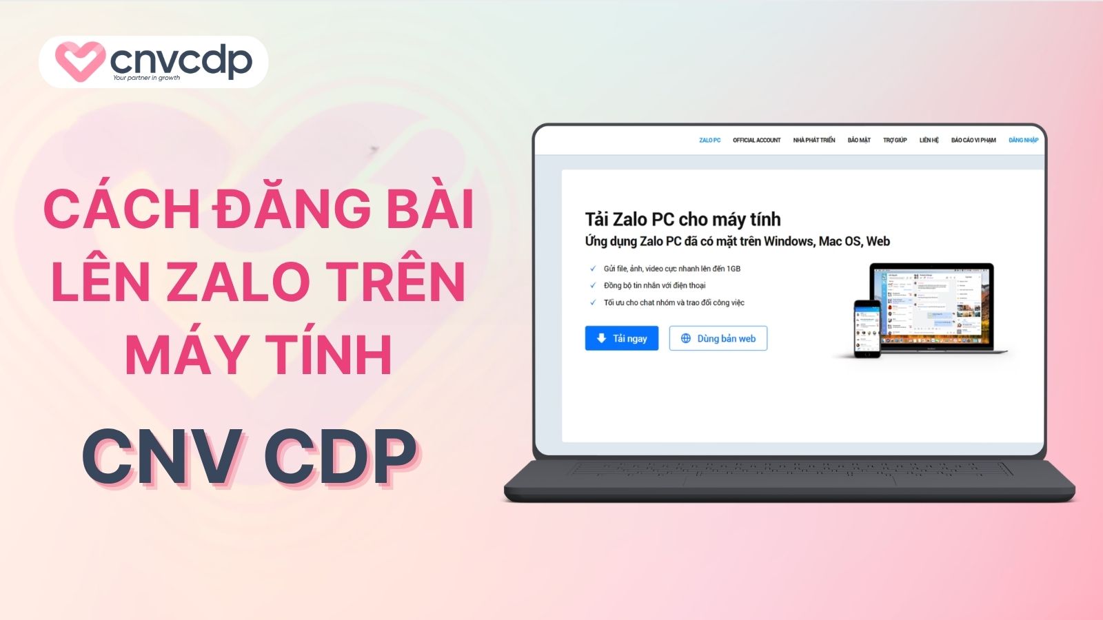 Cách đăng bài lên Zalo trên máy tính