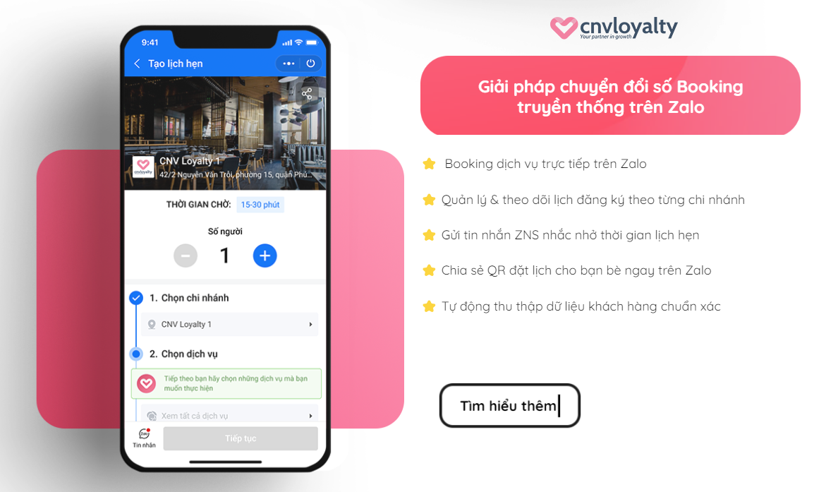 Mini App trên Zalo là cơ hội để các Doanh nghiệp nhỏ, hộ kinh doanh Online chiến thắng các ông lớn trong ngành 18 booking