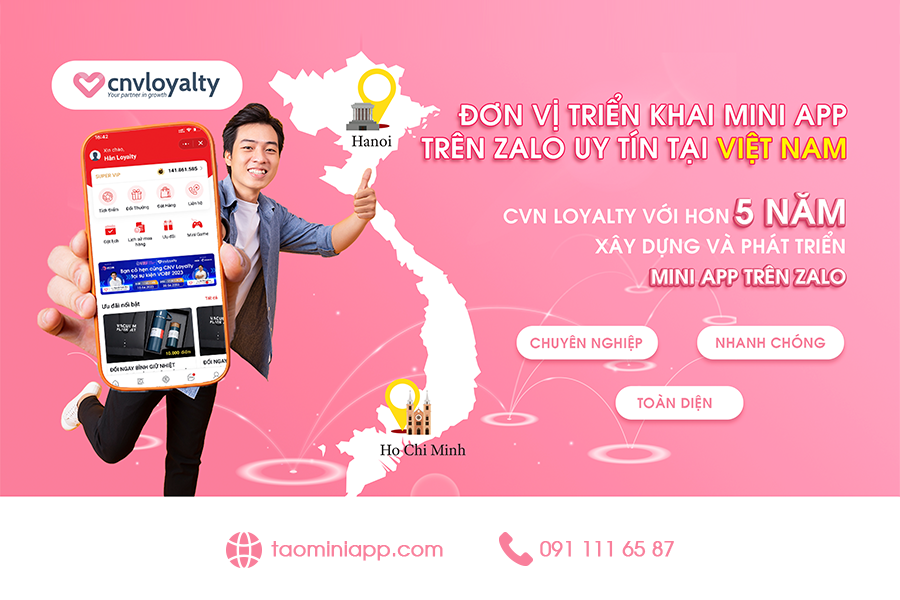 Mini App trên Zalo là cơ hội để các Doanh nghiệp nhỏ, hộ kinh doanh Online chiến thắng các ông lớn trong ngành 21 cnv loyalty don vi trien khai giai phap mini app tren zalo mang thuong hieu rieng cua doanh nghiep