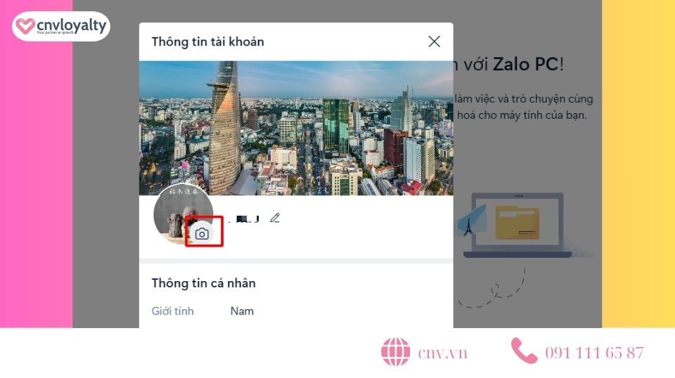 Cách đổi ảnh đại diện Zalo trên máy tính đơn giản