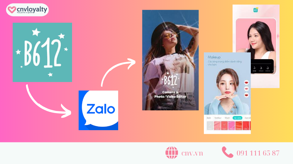 Call video Zalo trên B612 cực dễ