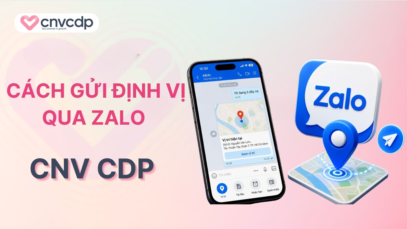 Cách gửi định vị qua Zalo