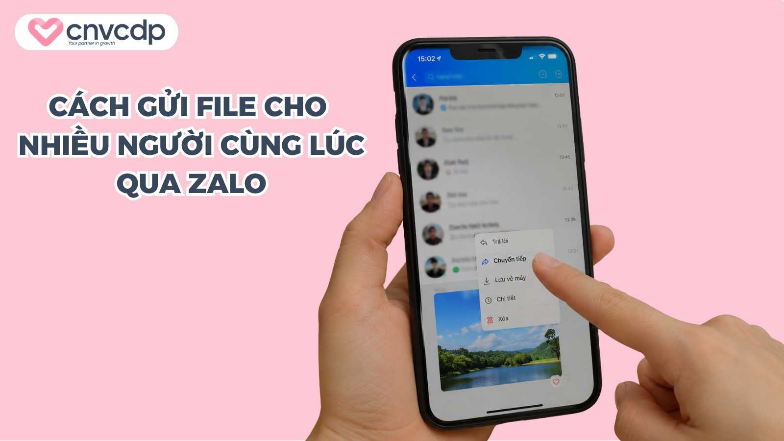 Cách gửi file cho nhiều người cùng lúc qua Zalo