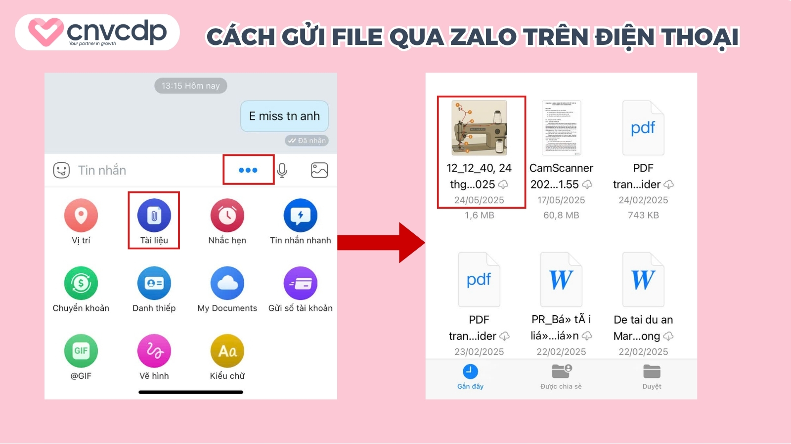 Hướng dẫn cách gửi file qua Zalo trên điện thoại chi tiết