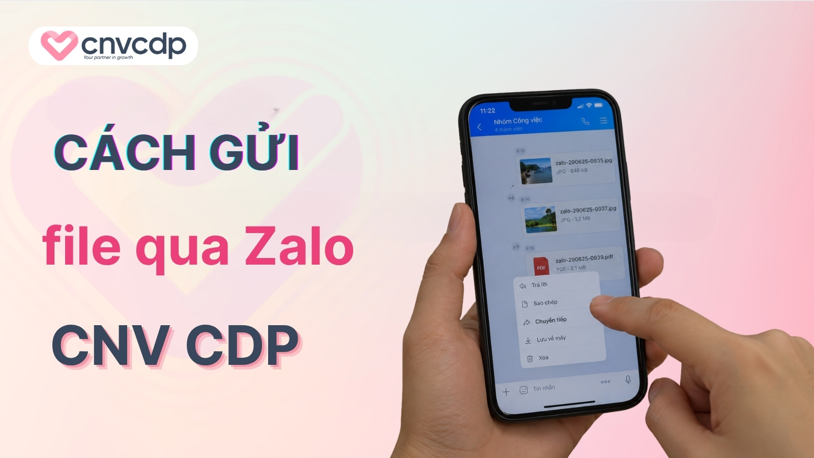 Cách gửi file qua Zalo
