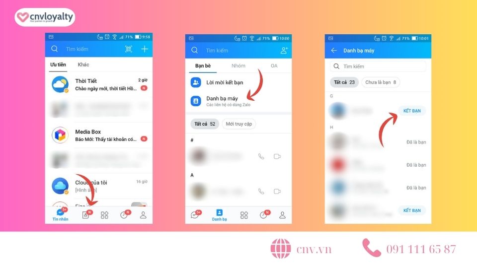 Gợi ý kết bạn trên Zalo với danh bạ điện thoại