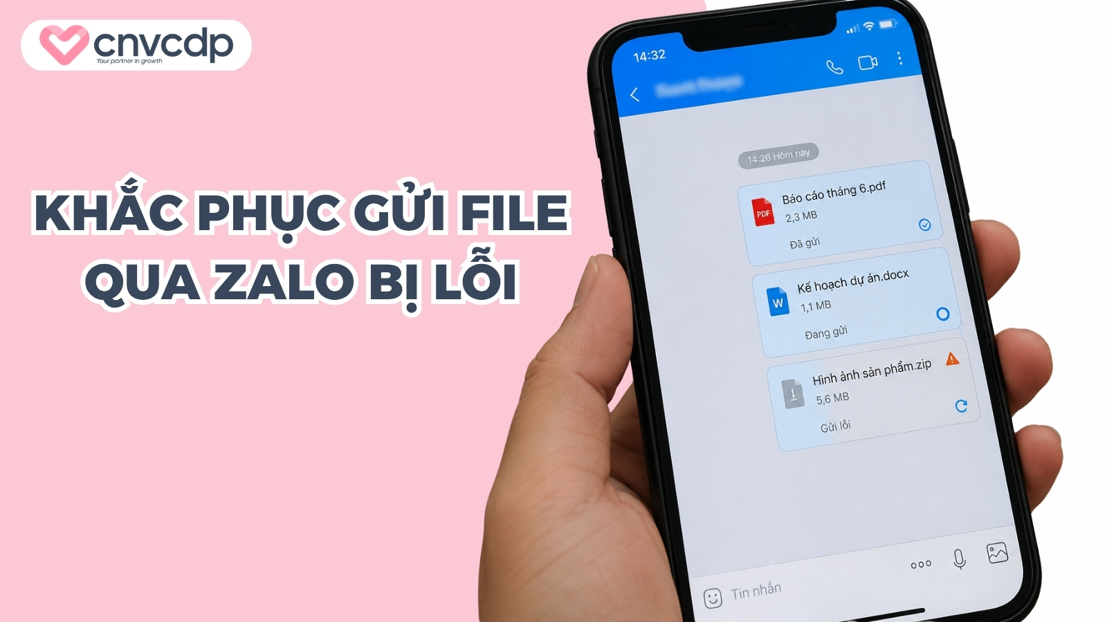 Cách khắc phục khi gửi file qua Zalo bị lỗi, thất bại