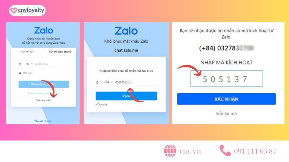 Thay đổi mật khẩu Zalo bằng máy tính