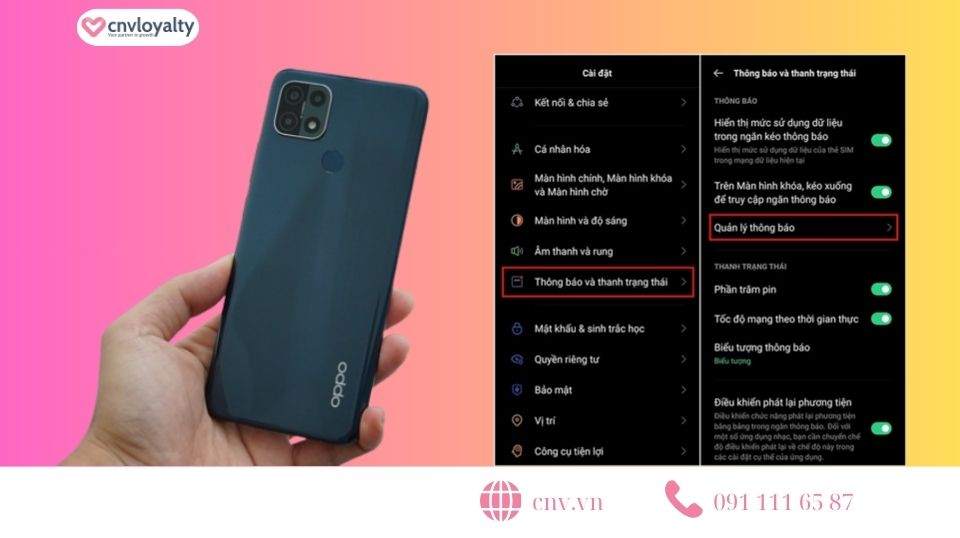 Hướng dẫn cài đặt xem lịch sử thông báo bằng điện thoại oppo