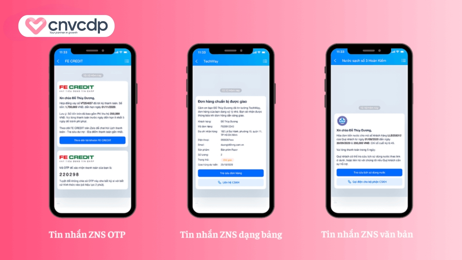 Gửi tin nhắn ZNS