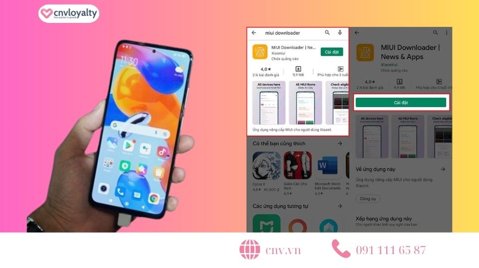 Download ứng dụng miui về máy xiaomi