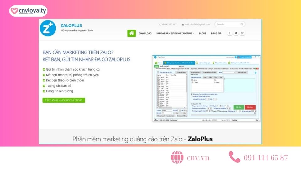 Tải phần mềm ZaloPlus