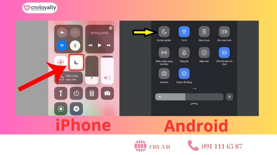 tắt chế độ không làm phiền