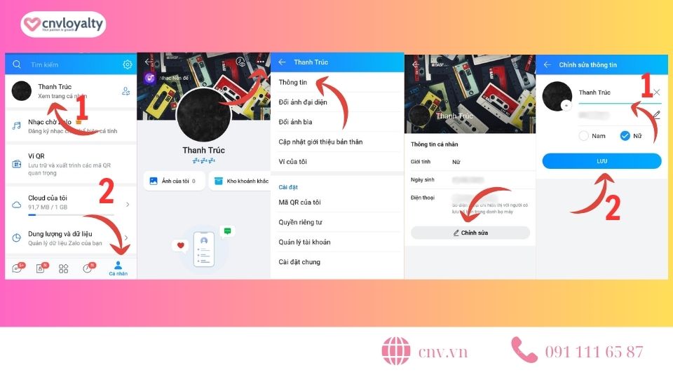Thủ thuật làm cho Zalo đẹp hơn đổi tên tài khoản