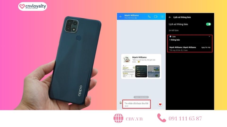 Xem lại lịch sử thông báo trên điện thoại oppo