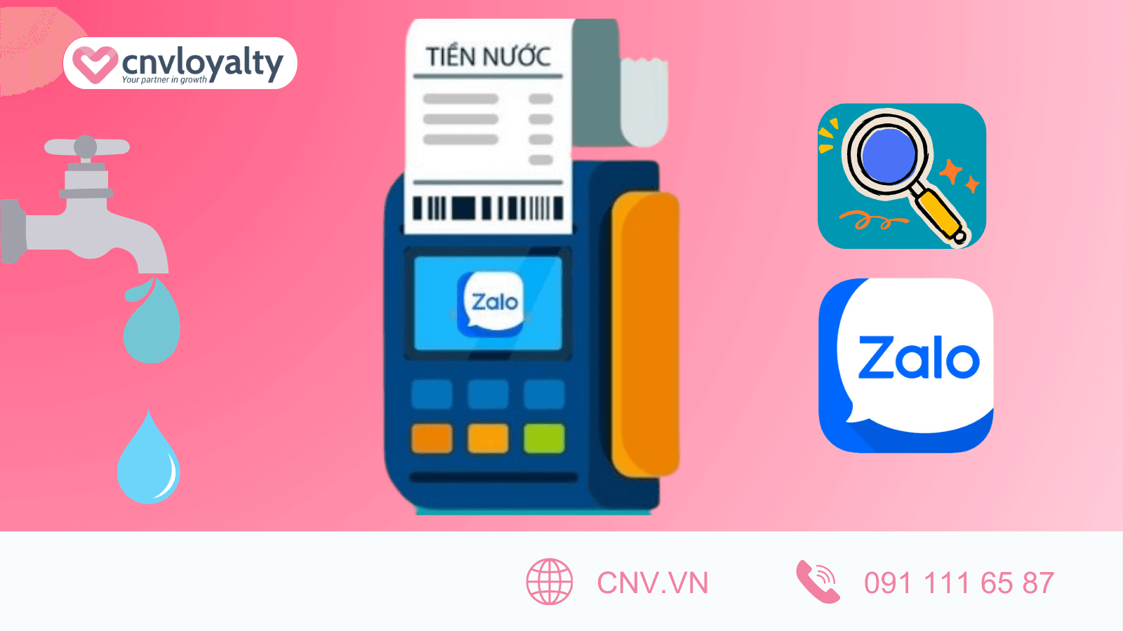 Cách tra cứu tiền nước qua zalo