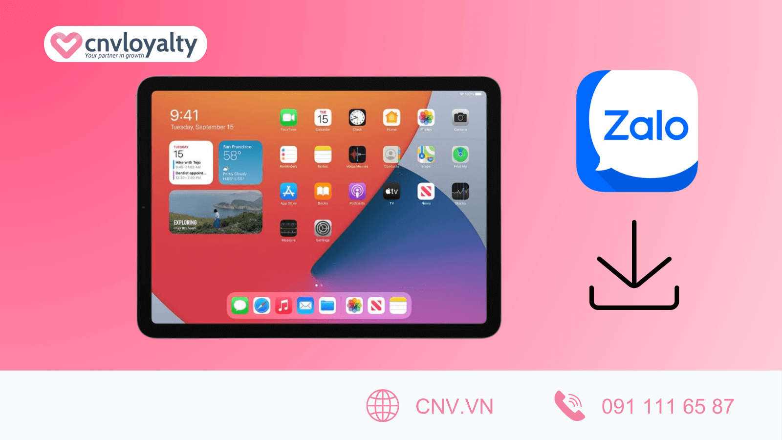 Cài zalo trên ipad