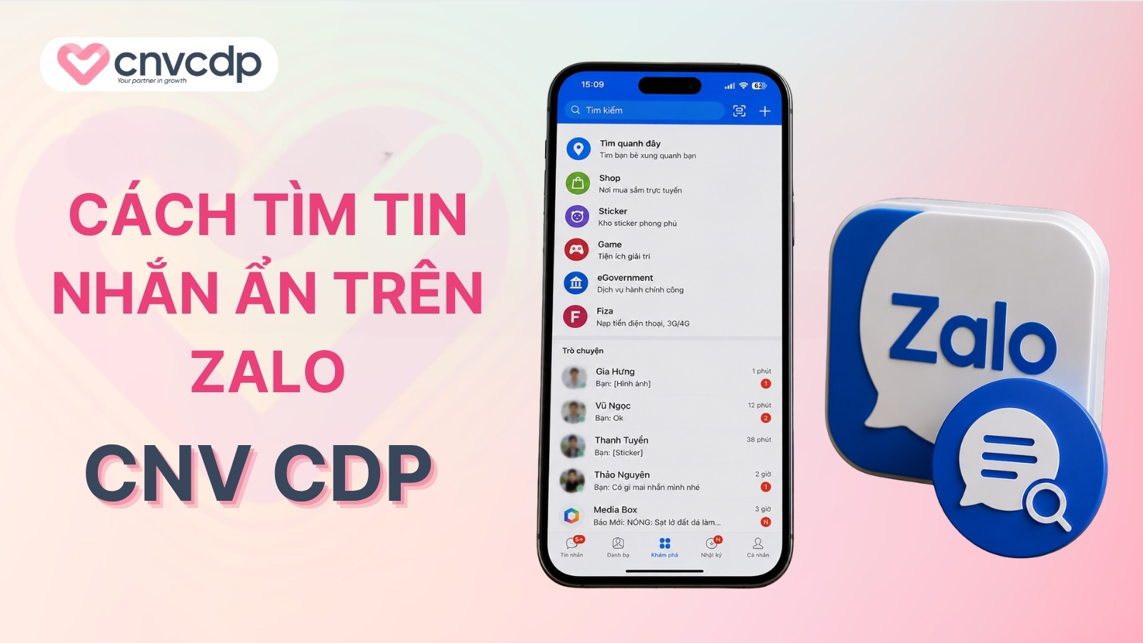Cách tìm tin nhắn ẩn trên Zalo siêu ĐƠN GIẢN khi quên tên 2 Cách tìm tin nhắn ẩn trên Zalo