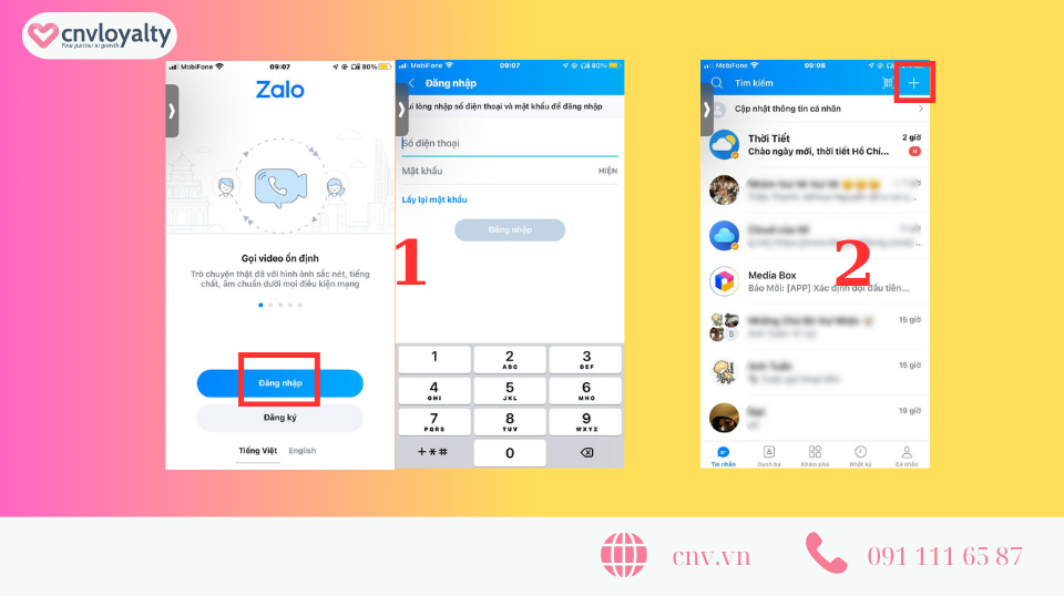 Số điện thoại chat Zalo