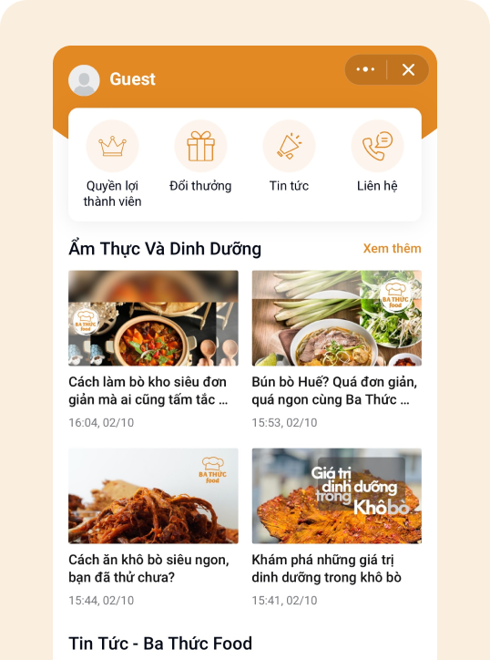 ba thuc food - app