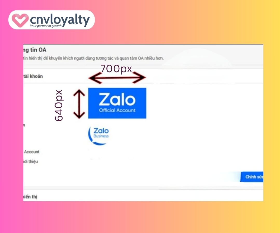 Kích thước ảnh bìa Zalo Fanpage OA