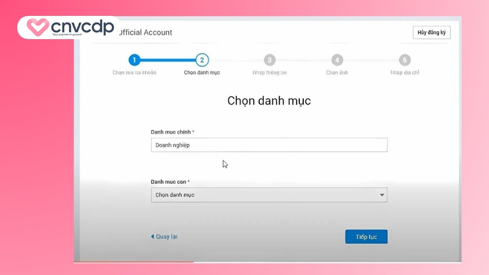 Chọn danh mục