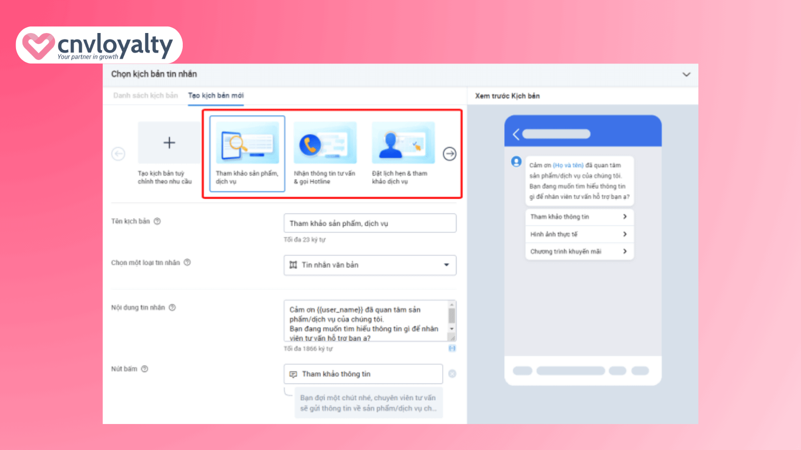 5+ mẫu quảng cáo tin nhắn Zalo và cách thiết lập hiệu quả 22 Một số mẫu kịch bản tin nhắn quảng cáo Zalo có sẵn trên hệ thống