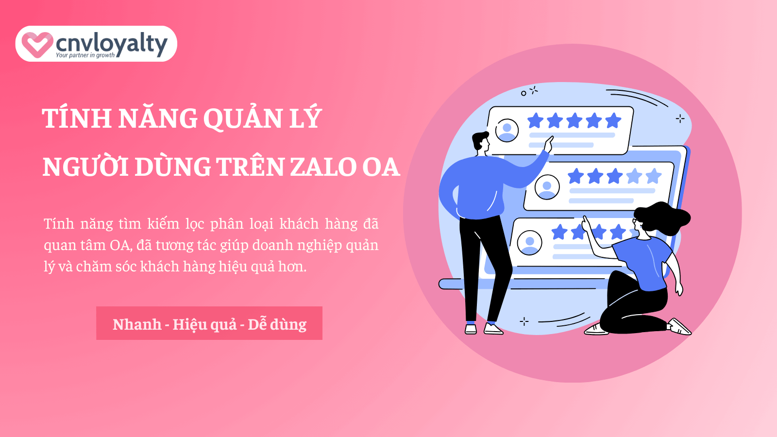 Tính năng quản lý người dùng trên Zalo OA 