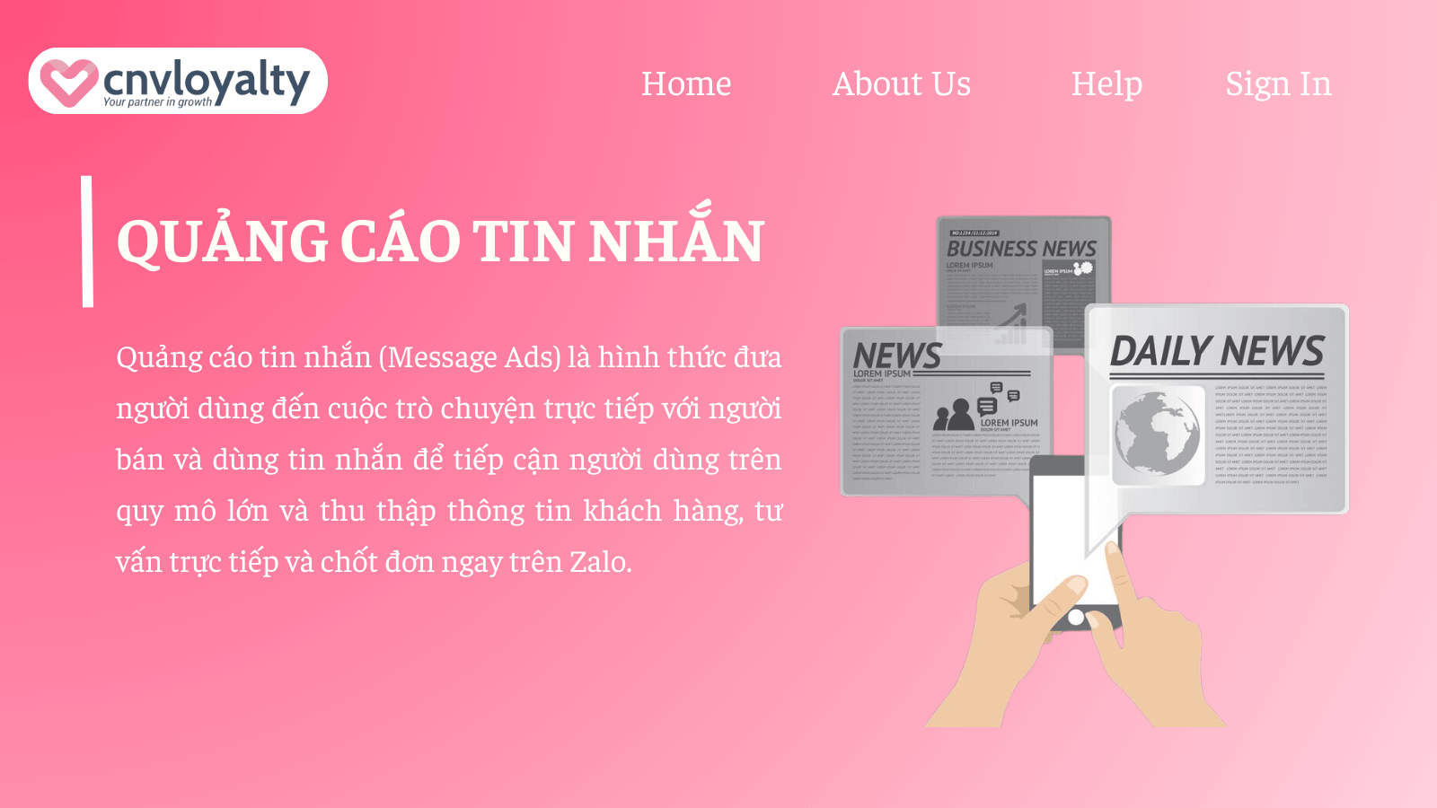 quảng cáo tin nhắn Zalo