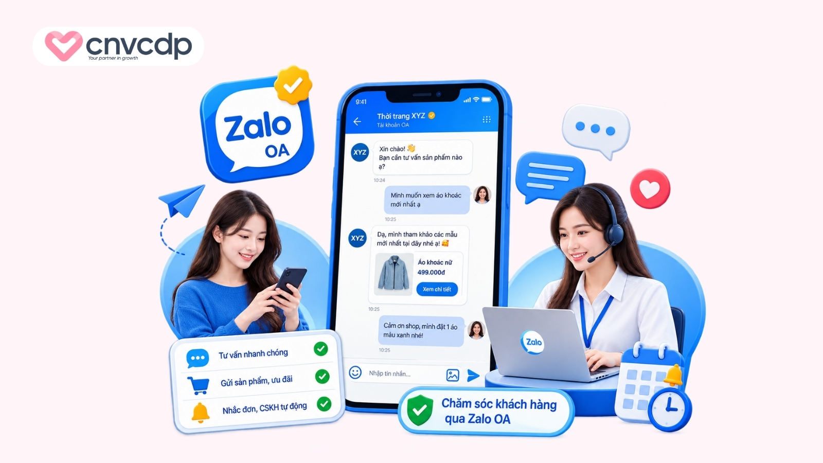 Chăm sóc khách hàng qua Zalo OA mới nhất hiện nay 6 Chăm sóc khách hàng qua tin nhắn Zalo OA