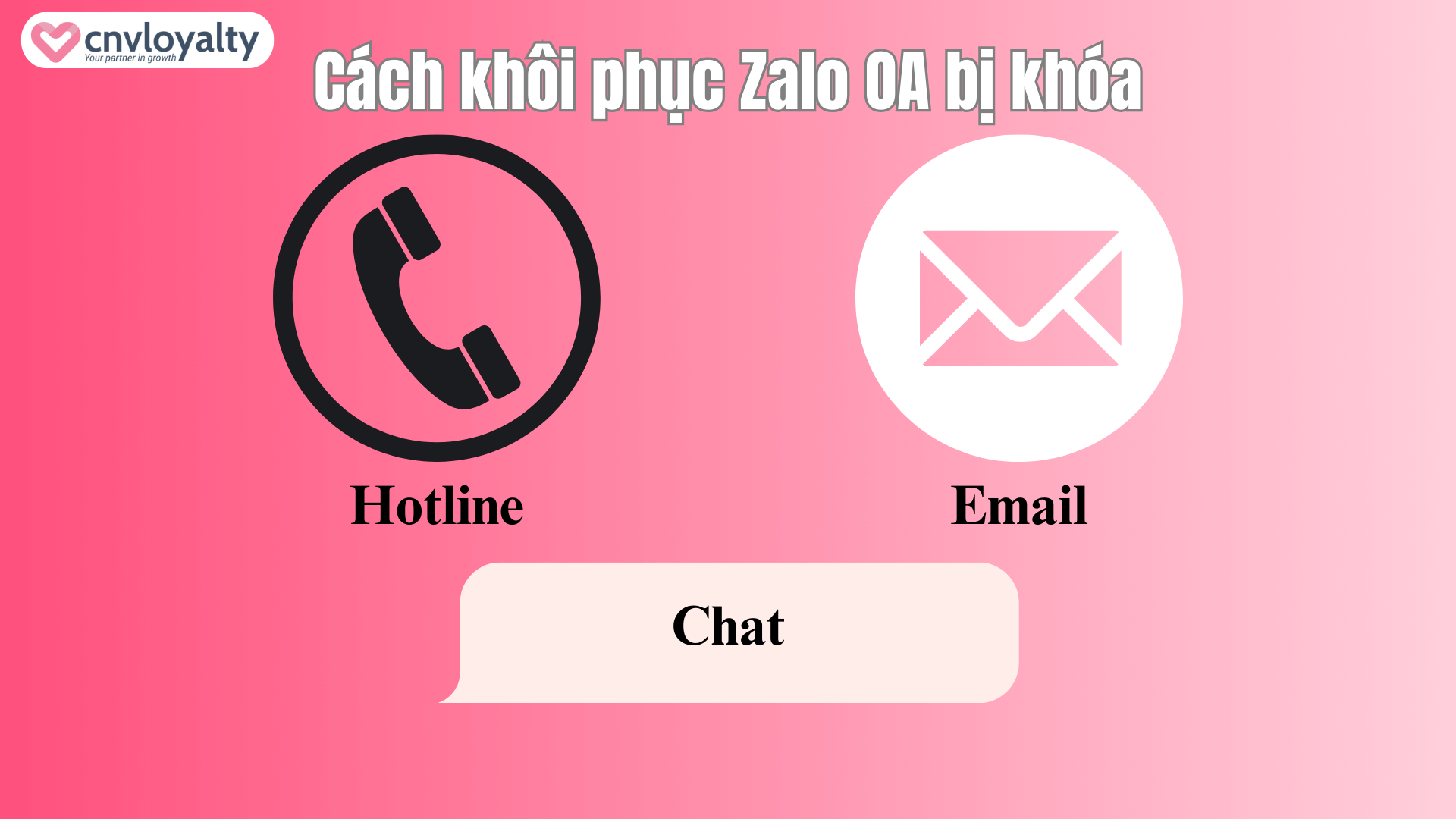 Hướng dẫn khôi phục tài khoản Zalo OA bị khóa