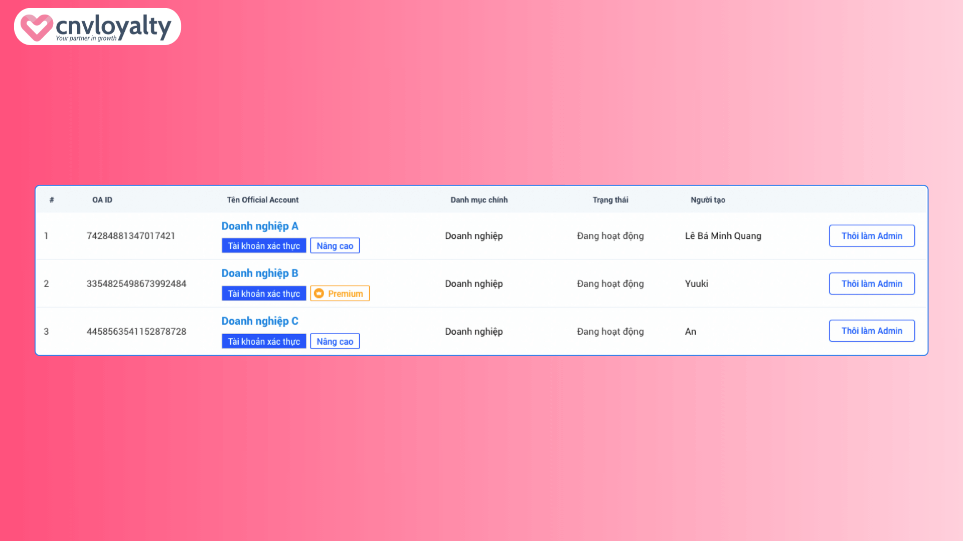 Bước 1 kết nối Zalo OA với Chatbot Bước 1 kết nối Zalo OA với Chatbot