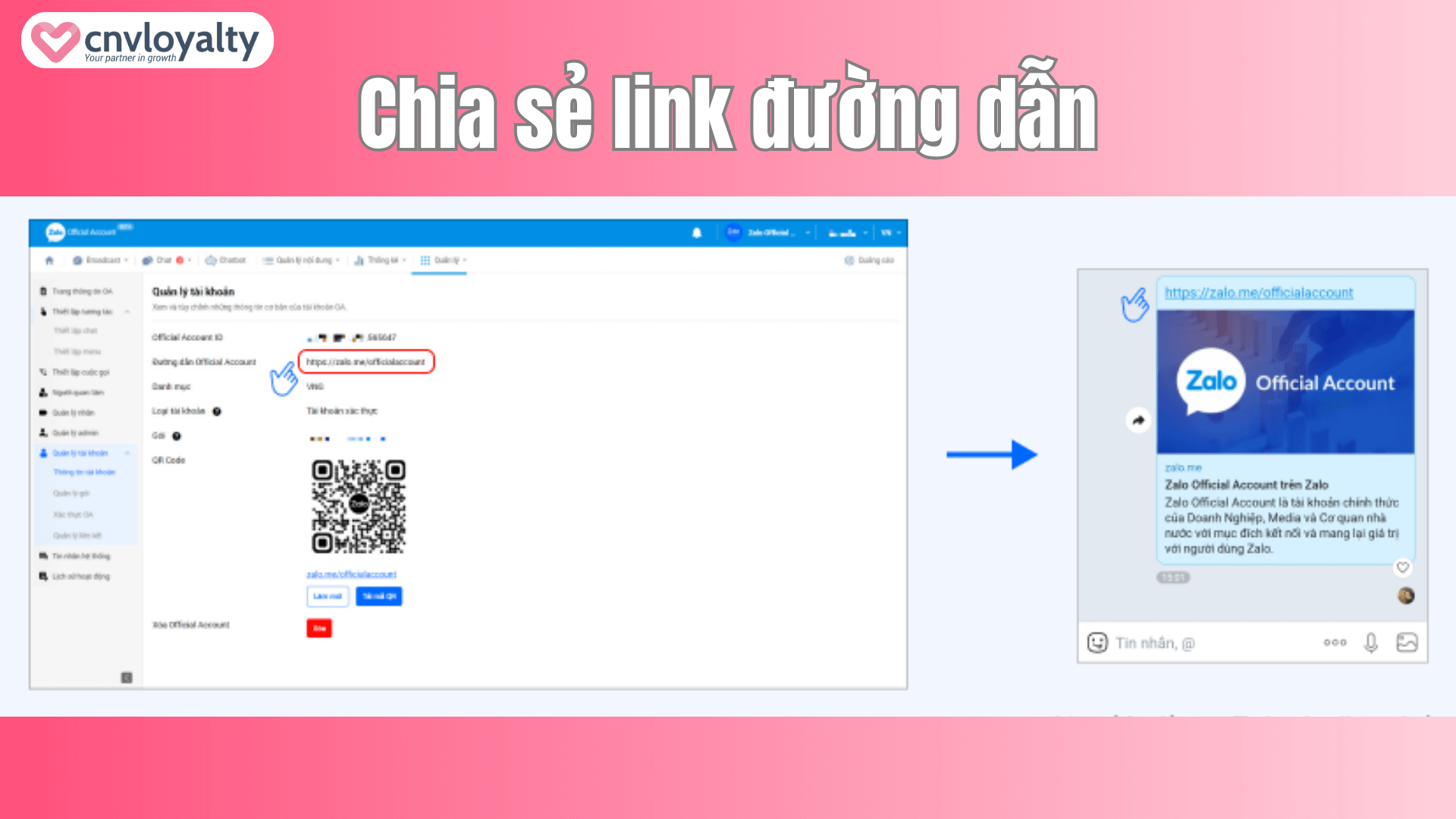 5+ cách tăng lượt quan tâm trên Zalo OA HIỆU QUẢ 9 Chia sẻ link đường dẫn