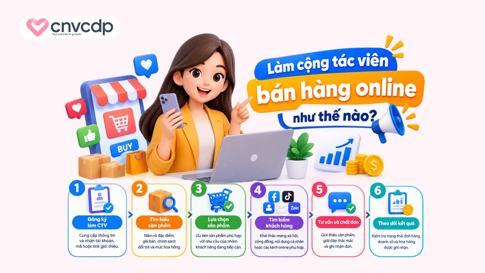 Làm cộng tác viên bán hàng online như thế nào