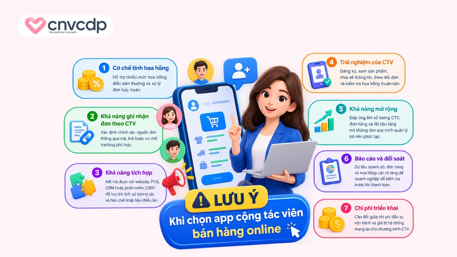 Lưu ý khi chọn app cộng tác viên bán hàng online