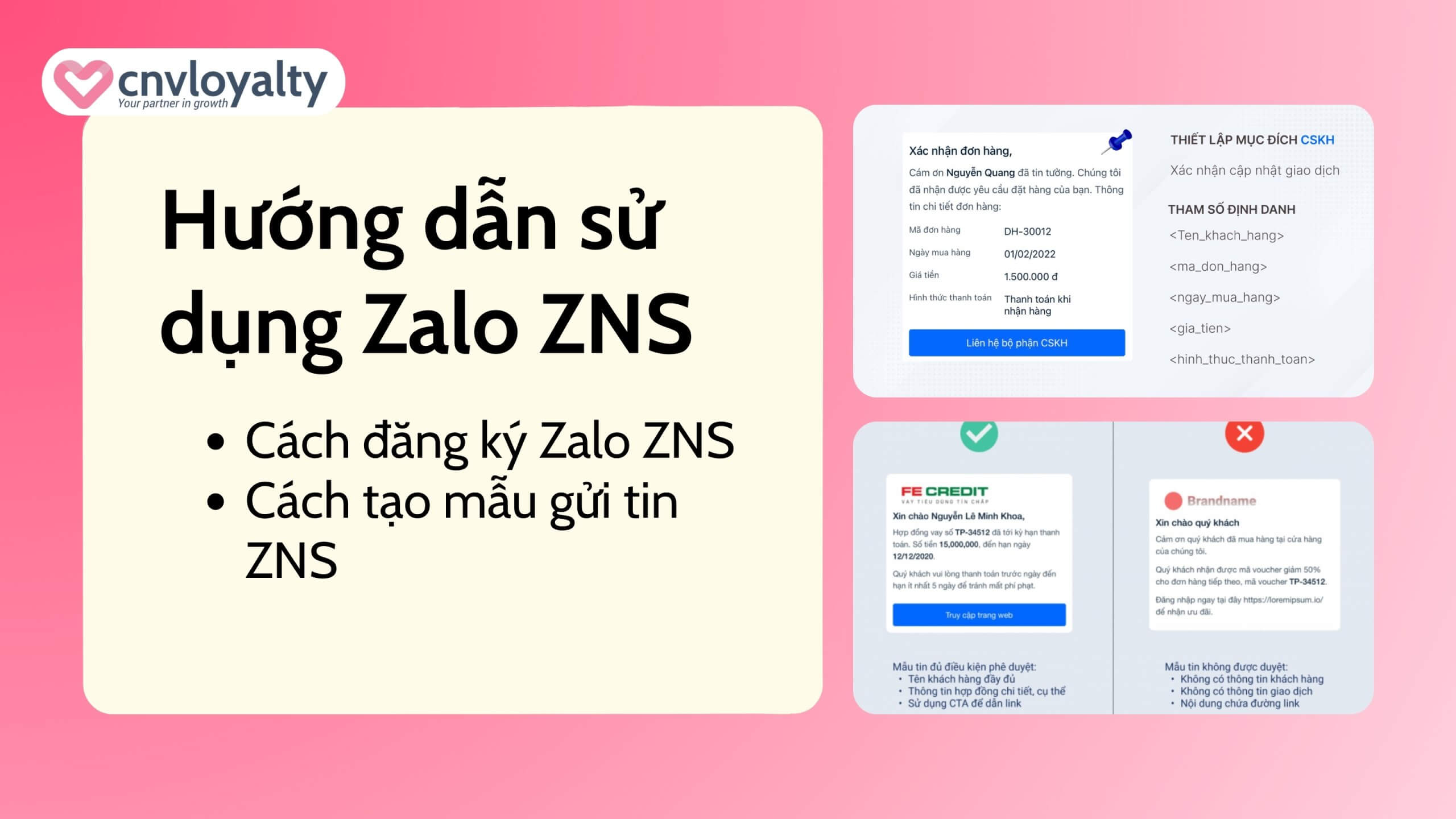 Zalo ZNS là gì? Giải pháp chăm sóc khách hàng tự động cho doanh nghiệp 19 Zalo ZNS template