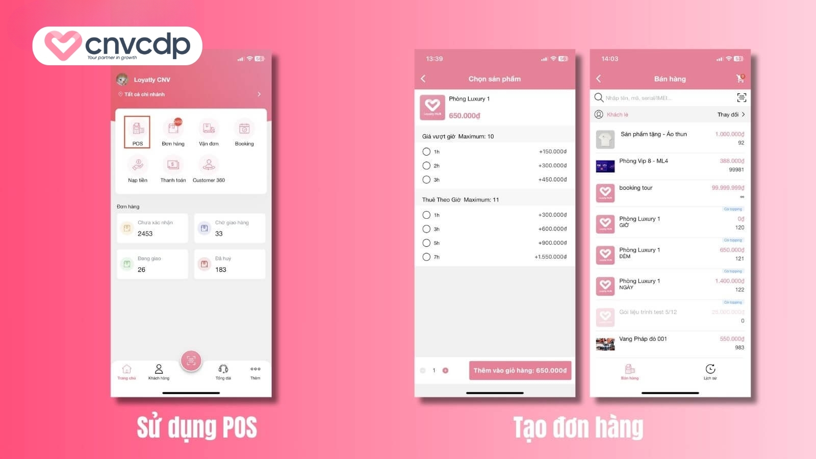 Tạo đơn hàng (POS) trên Loyalty hub