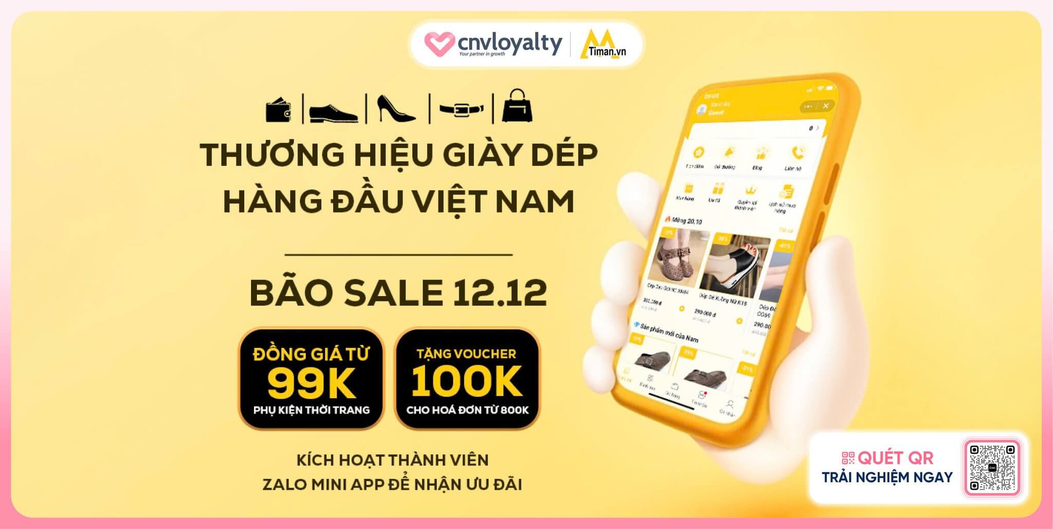 CNV X TIMAN – BUNG NO BAO SALE 12.12 TREN ZALO MINI APP