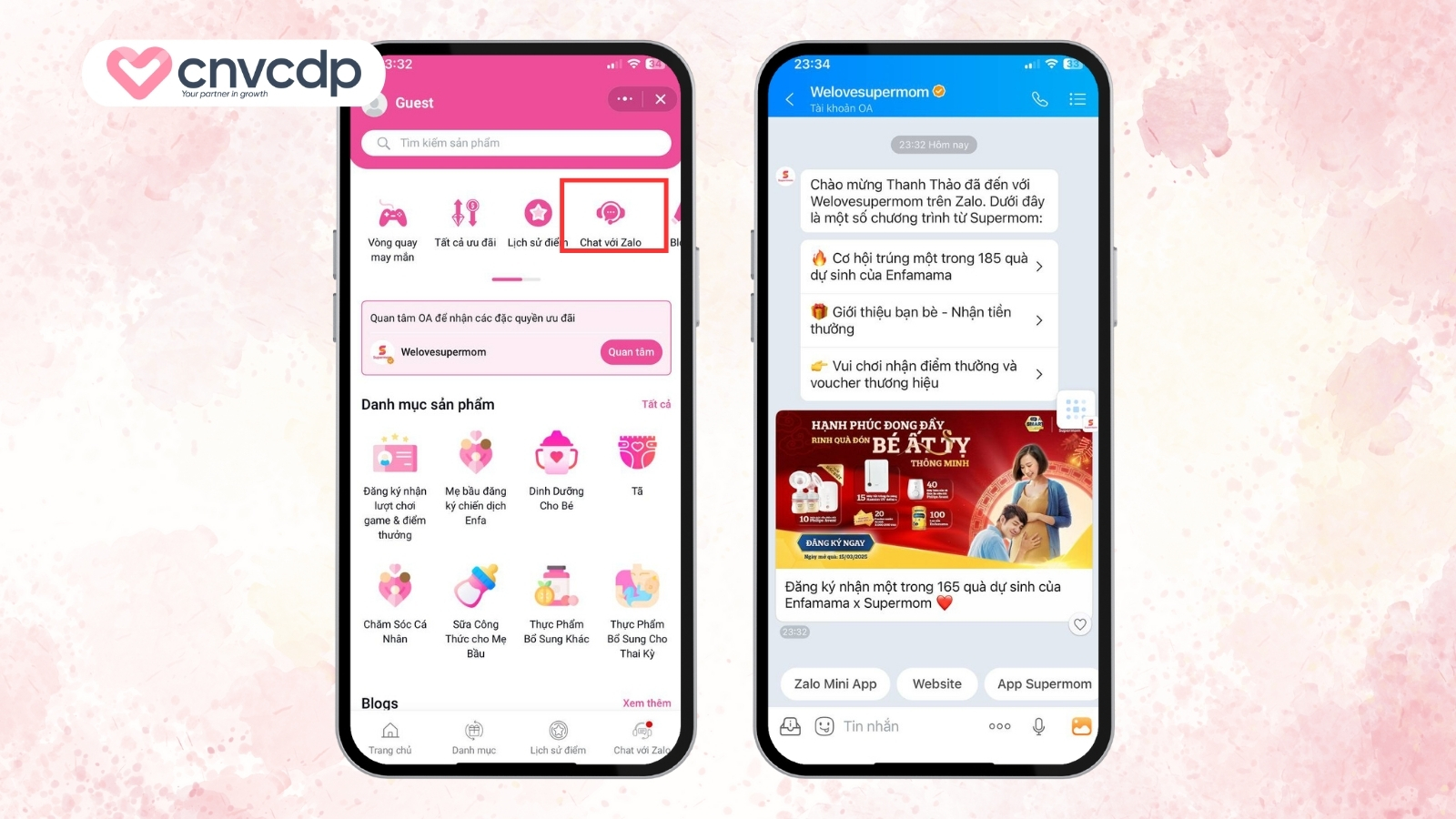 Zalo Mini App ngành hàng Mẹ và Bé: Giải pháp kinh doanh ĐỘT PHÁ 6 Tinh nang tin nhan tu dong tren Zalo Mini App Me va Be