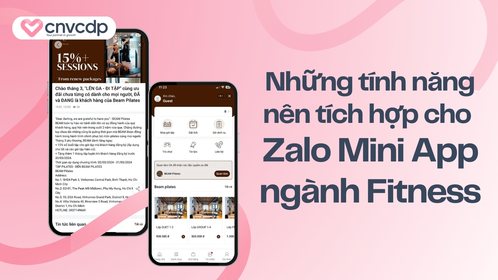 Zalo Mini App ngành Fitness: Bí quyết nâng cao trải nghiệm khách hàng 4 Tinh nang nen tich hop cho Mini App Zalo Fitness