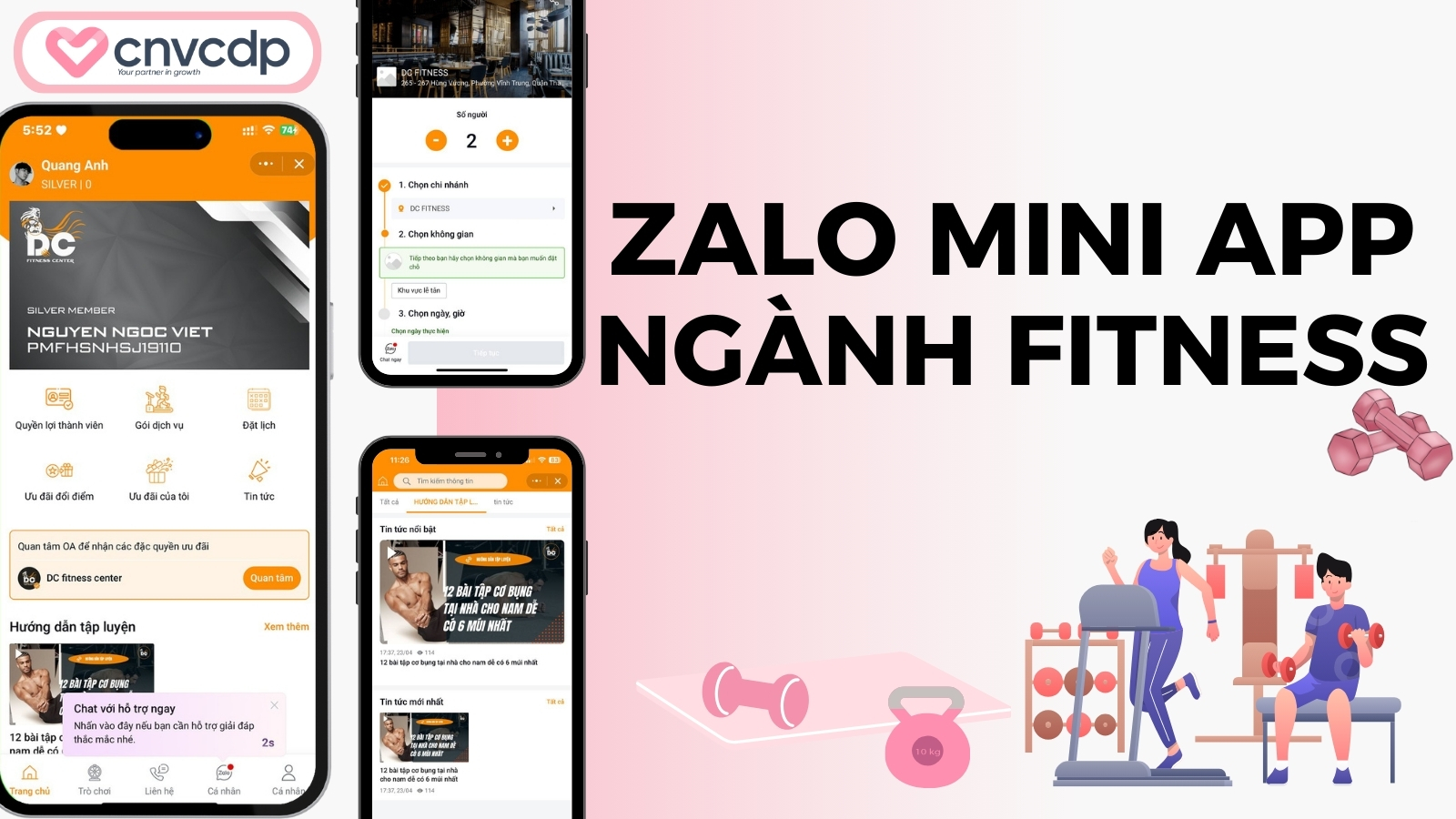 Zalo Mini App ngành Fitness: Bí quyết nâng cao trải nghiệm khách hàng 2 Zalo Mini App nganh Fitness