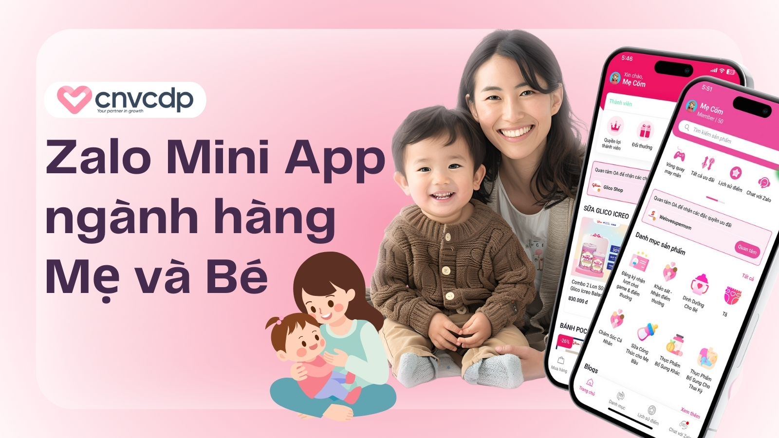 Zalo Mini App ngành hàng Mẹ và Bé: Giải pháp kinh doanh ĐỘT PHÁ 1 Zalo Mini App nganh hang Me va Be
