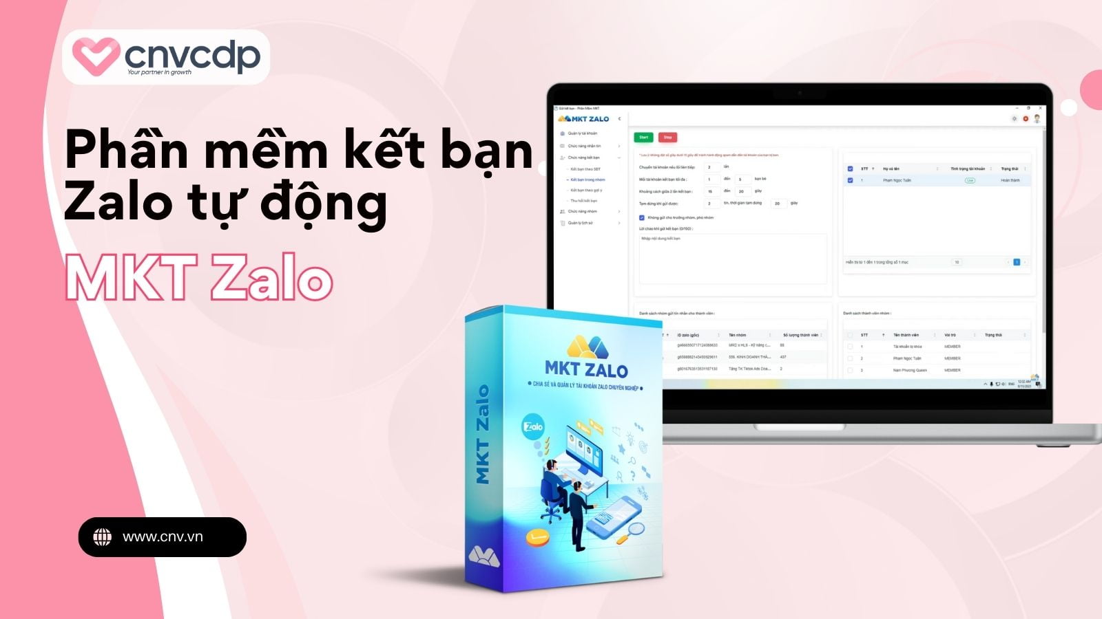 Top 5 phần mềm kết bạn Zalo hàng loạt, giúp tiếp cận hàng triệu khách hàng 9 Phan mem ket ban Zalo tu dong MKT Zalo