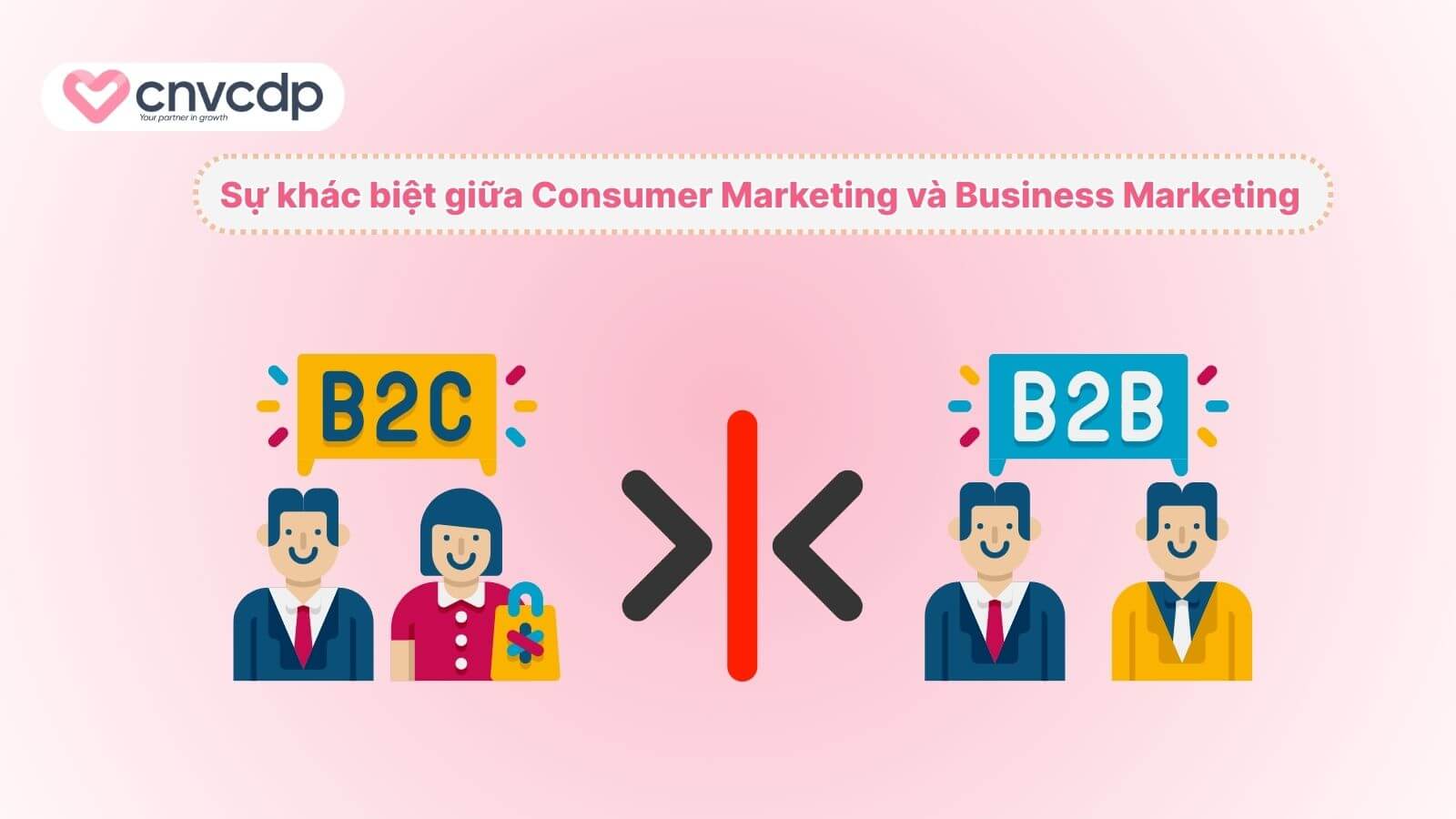 Customer Marketing là gì và cách giữ chân khách hàng HIỆU QUẢ 3 Phan biet B2C va B2B Marketing