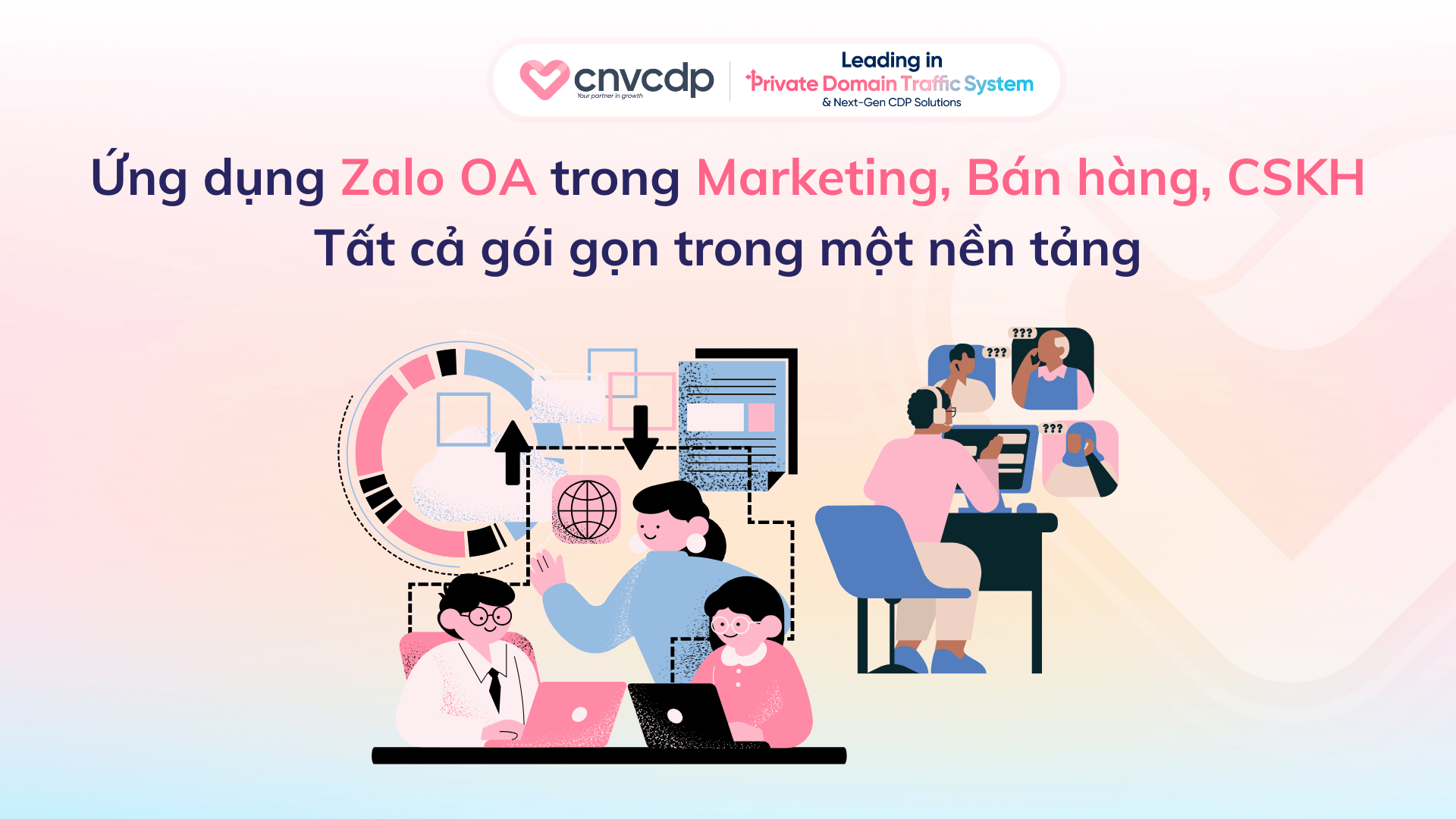 Ứng dụng Zalo OA trong marketing, bán hàng, chăm sóc – tất cả trên một nền tảng 1 Ứng dụng Zalo OA trong Marketing, Bán hàng, CSKH Tất cả gói gọn trong một nền tảng