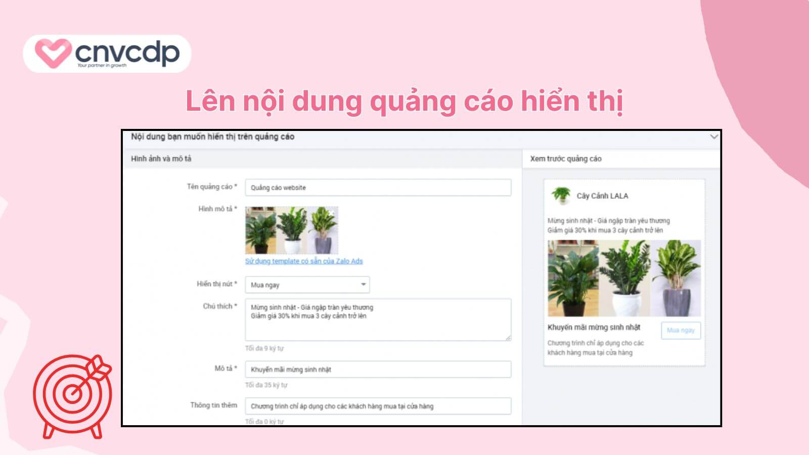 Hướng dẫn chi tiết tạo quảng cáo website trên zalo NHANH và HIỆU QUẢ 9 Tao noi dung quang cao hien thi tren zalo