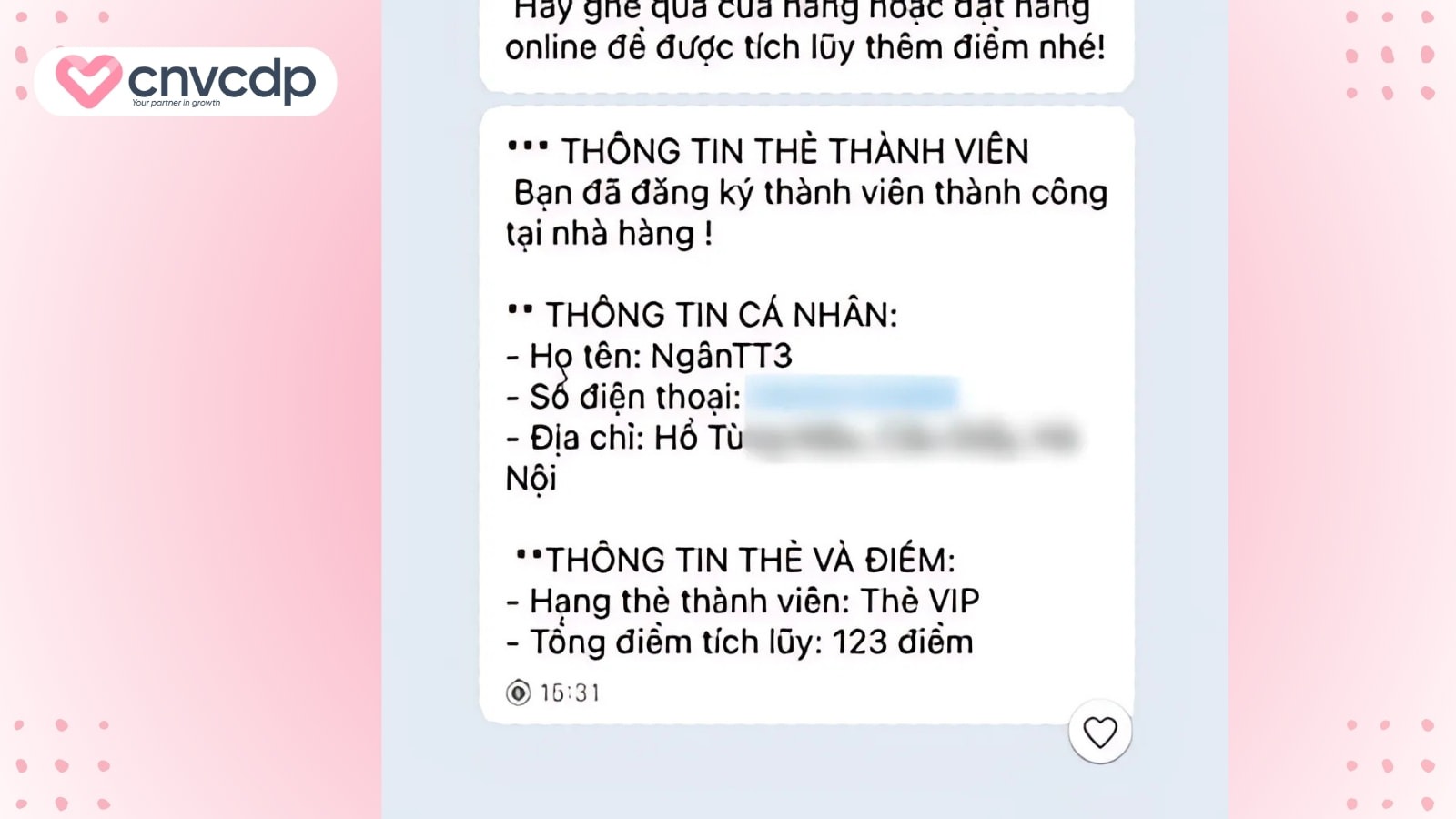 Hướng dẫn thiết lập đăng ký thành viên trên Zalo OA đơn giản 7 khach hang co thong tin tren he thong Zalo OA