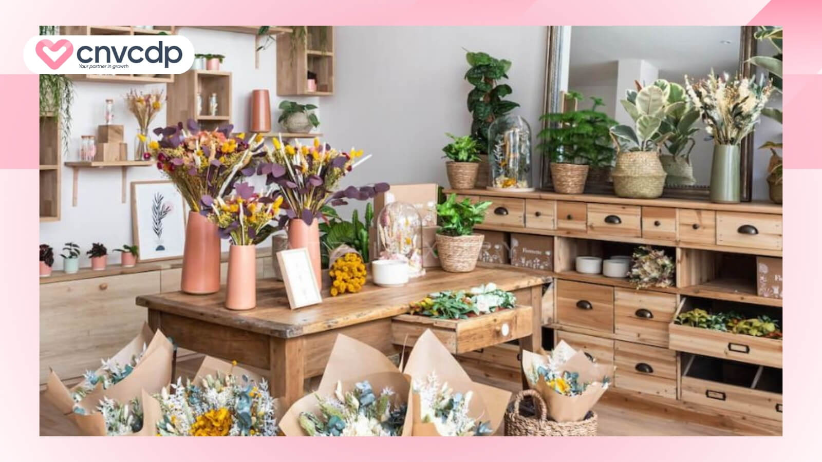 Cách đặt tên Shop hoa, cửa hàng hoa HAY ý nghĩa, độc đáo 5 ten shop hoa the hien gia tri ben vung