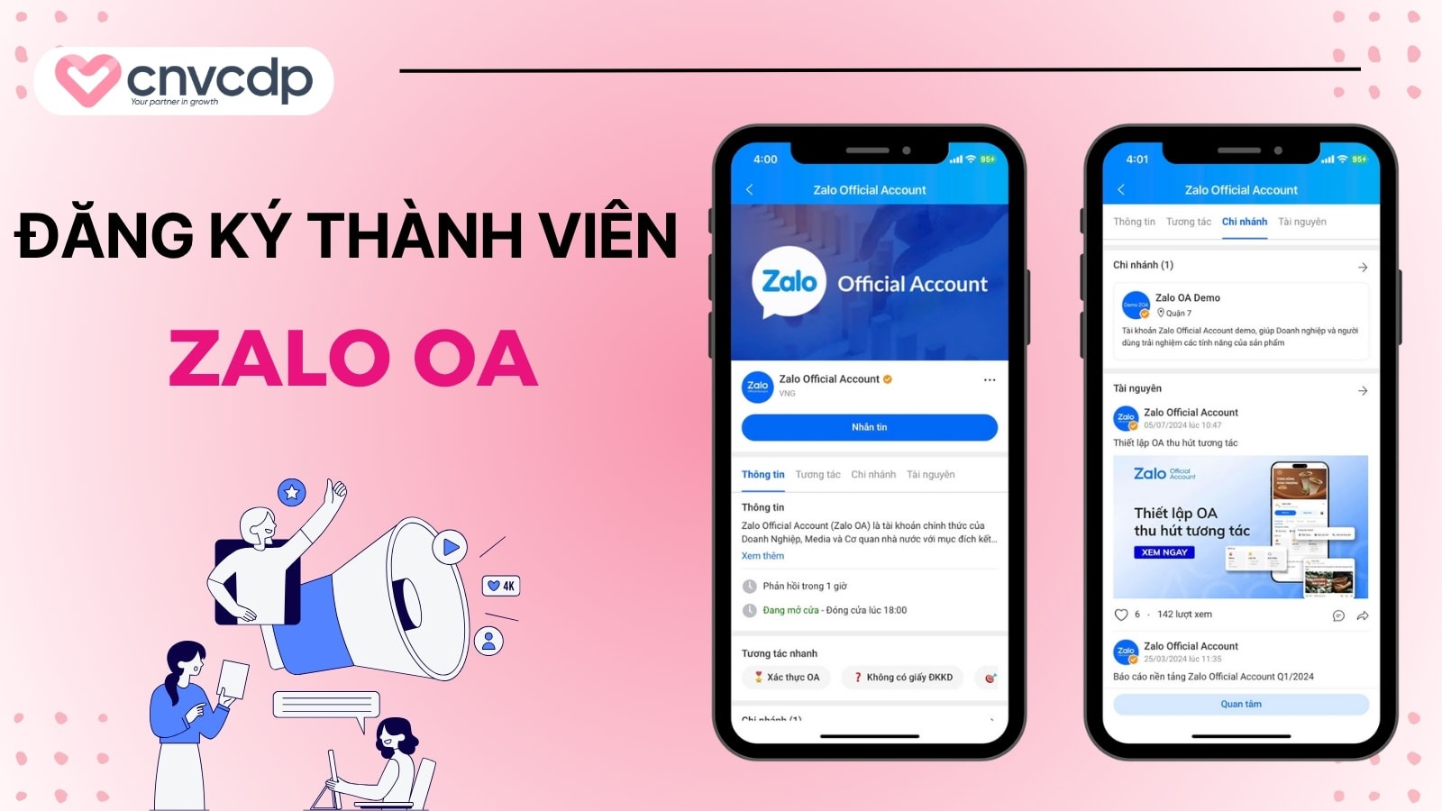 Hướng dẫn thiết lập đăng ký thành viên trên Zalo OA đơn giản 2 thiet lap dang ky thanh vien tren Zalo OA