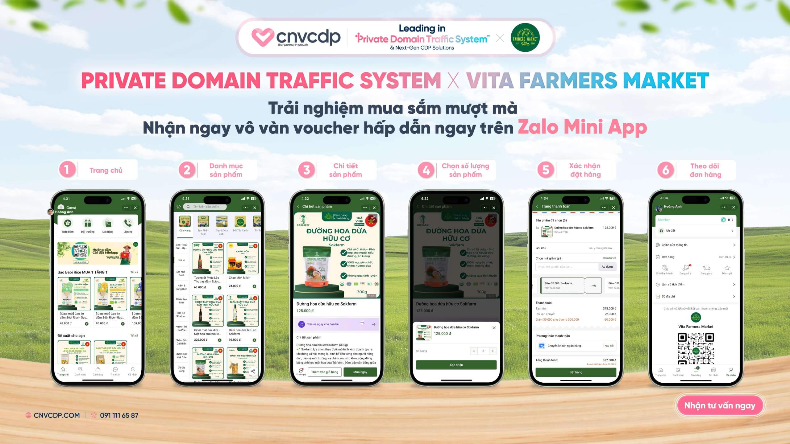 Vita Farmers Market x Private Domain Traffic System: Trải nghiệm mua sắm tiện lợi trên Zalo Mini App 4 Zalo Mini App Vita Farmers Market x Private Domain Traffic System